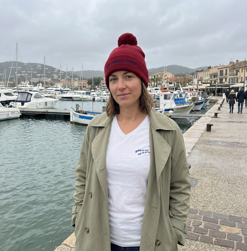 «Goûte la mer sur ta peau», V T-Shirt (Frauen)