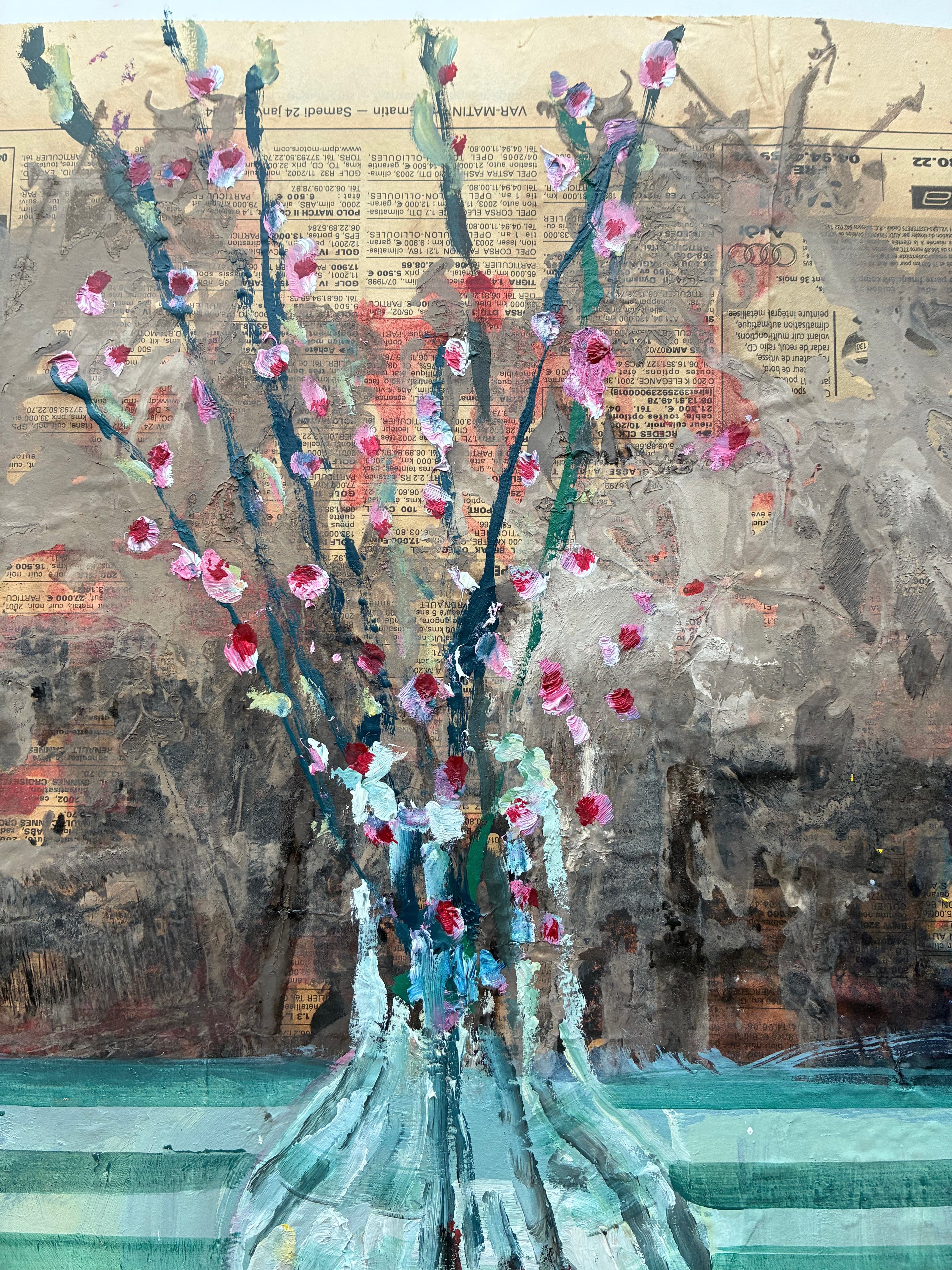 Studie, Strauss Mandelzweige — Prunus triloba II