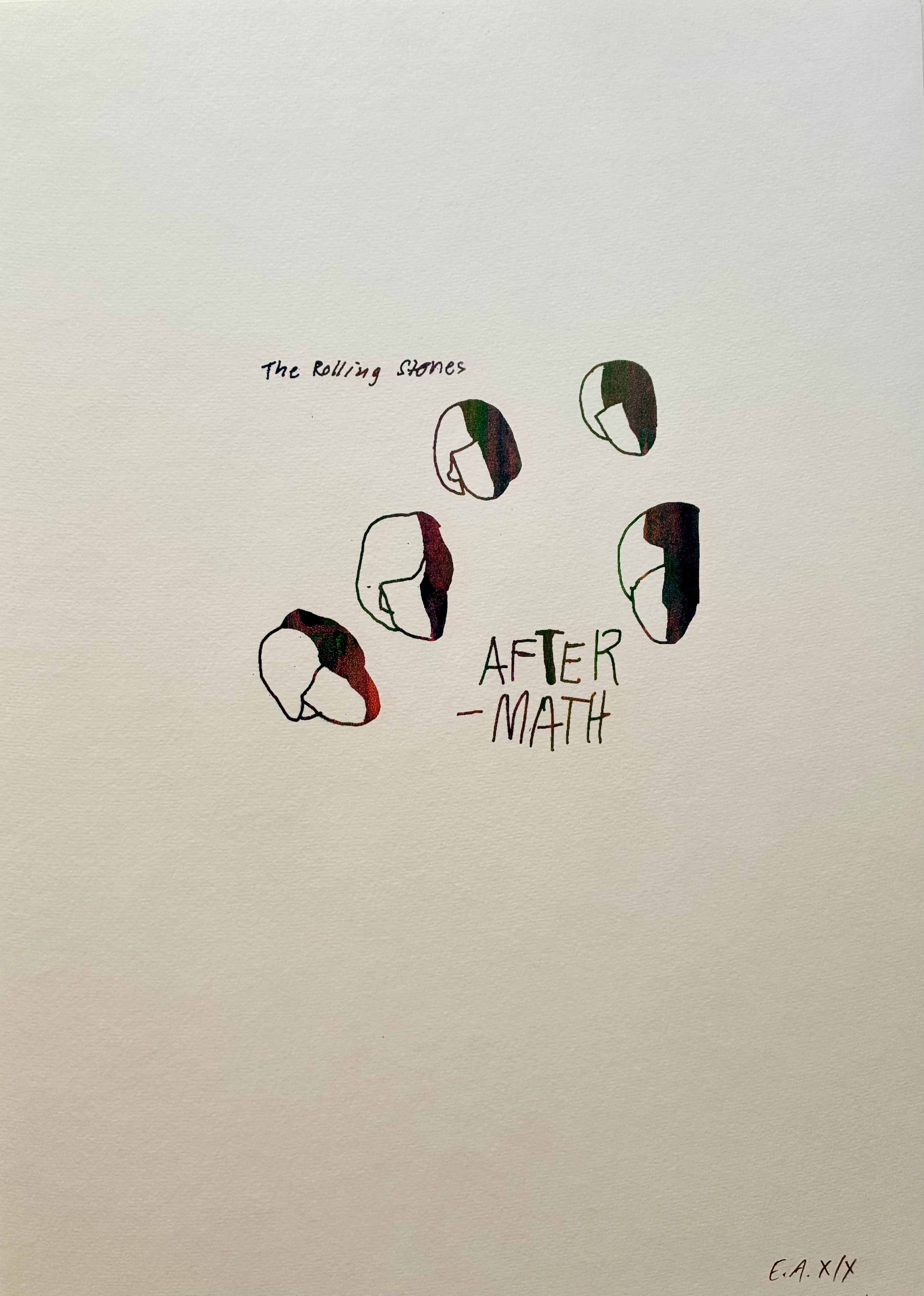 Siebdruck - The Rolling Stones, After Math