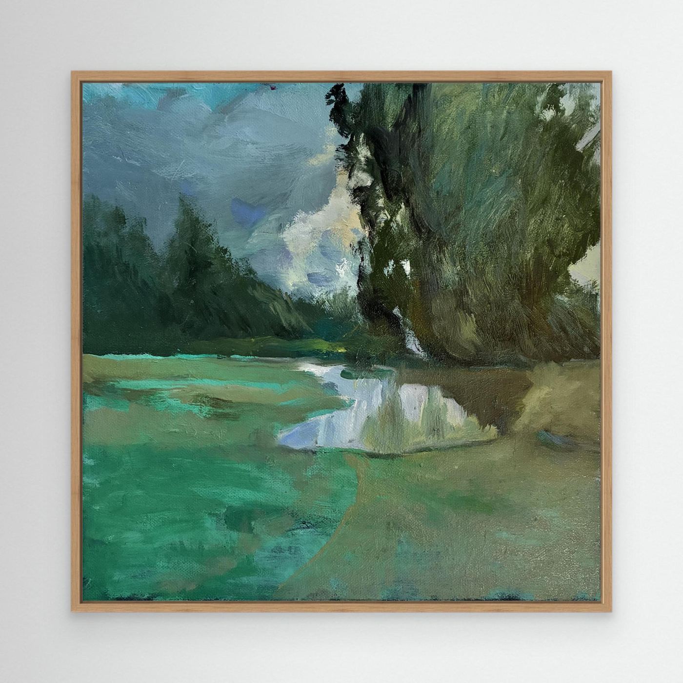 Kunstdruck auf Leinwand – «Gigondas» – 30 × 30 cm, gerahmt