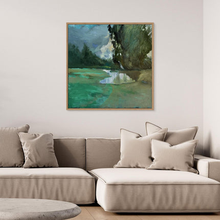 Kunstdruck auf Leinwand – «Gigondas» – 30 × 30 cm, gerahmt