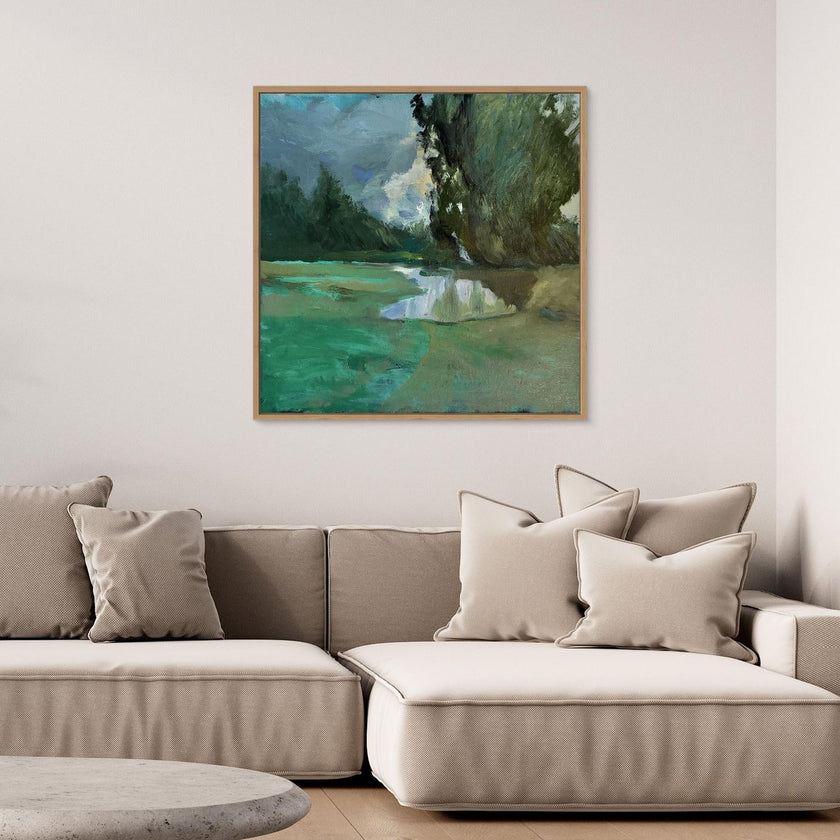 Kunstdruck auf Leinwand – «Gigondas» – 30 × 30 cm, gerahmt